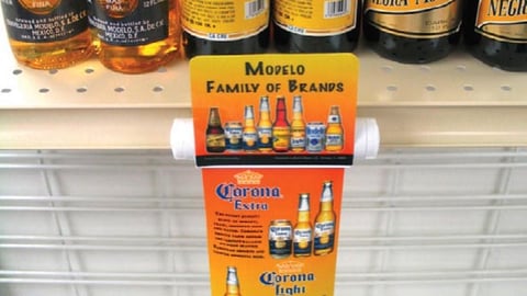 Modelo Beer Family Pullout Shelf Sign
