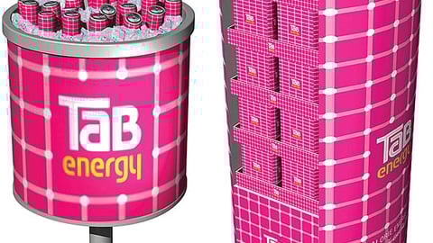 Tab Energy Cooler, Floorstand