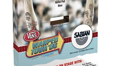 Sabian/Vans Warped Tour Standee
