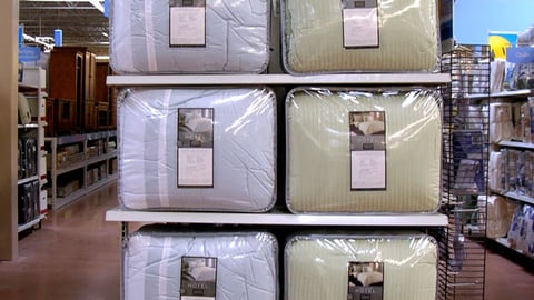 Wal-Mart Hotel Bedding Endcap