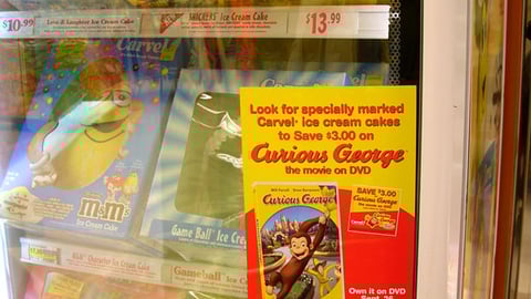 Carvel 'Curious George' Freezer Cling 