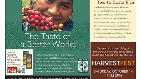 Wild Oats Fair Trade Sweeps Feature