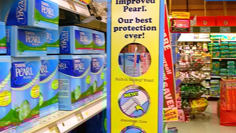 Tampax Pearl Aisle Violator