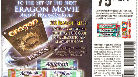 Aquafresh 'Eragon' Sweeps FSI