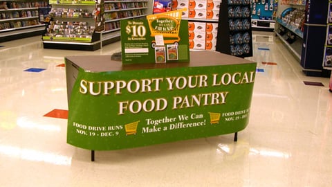 Meijer Food Drive Information Counter