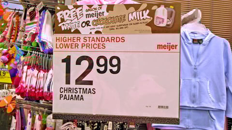 Meijer Milk Cross-Merchandising Sign 