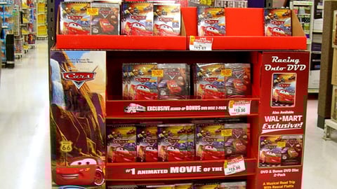 Wal-Mart 'Cars' DVD Pallet