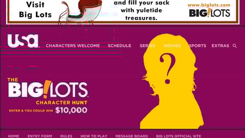Big Lots 'Character Hunt' Online Ad