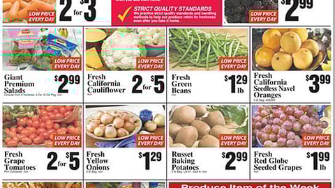 Giant Produce Values Feature