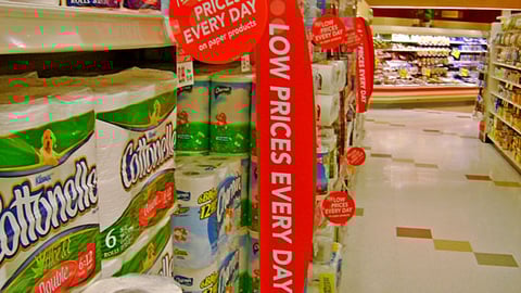 Stop & Shop Paper Goods Shelf Signage