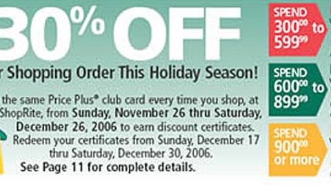 ShopRite Holiday Savings Feature