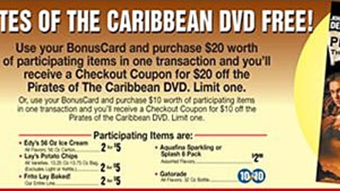 Stop & Shop 'Pirates' Rebate Feature