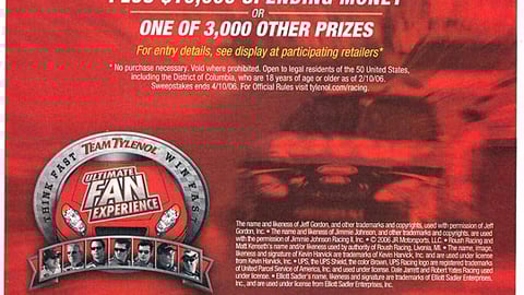 Tylenol 'Live the Dream' Sweeps FSI