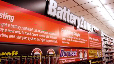AutoZone Car Battery Department