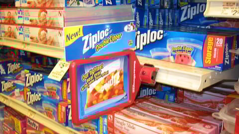 Ziploc Double Zipper Shelf Sign