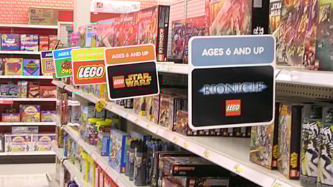 Lego Shelf Signs