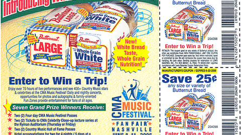 Butternut Bread CMA Sweeps FSI