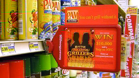 PAM Grilling Contest Shelf Sign