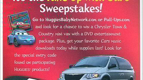 Huggies 'Cars' Sweeps FSI