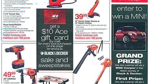 Ace Black & Decker Sweeps Feature