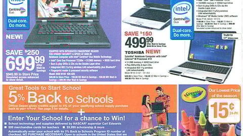 Office Depot Sweeps Feature