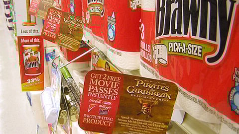 Safeway 'Pirates' Movie Pass Shelf Sign