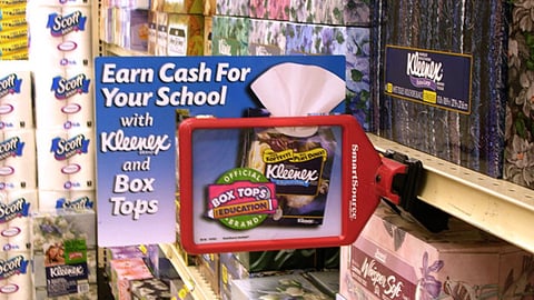 Kleenex Box Tops for Education Shelf Talker