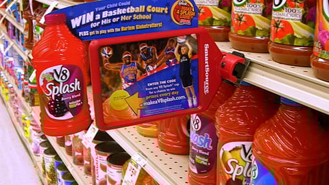 V8 Splash Sweeps Shelf Talker  