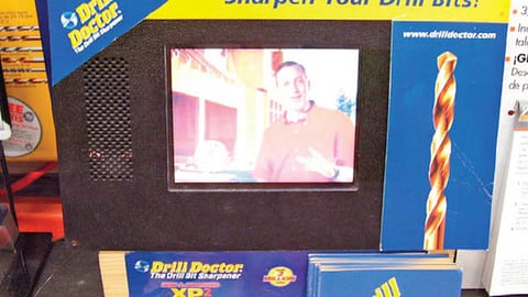 Drill Doctor Shelf Video Display
