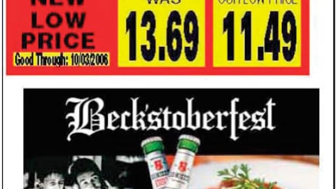 Beck's Shelf-Edge Price Feature