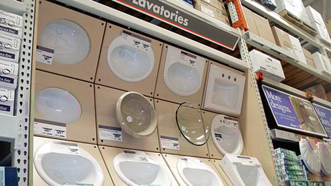 Home Depot Lavatories In-line Display