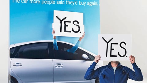 Toyota Prius Yes Sign