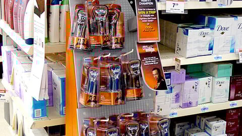 Gillette Fusion 'Champion' Floorstand