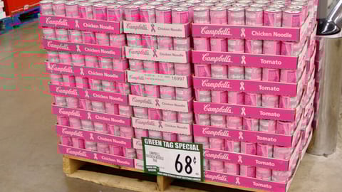 Campbell's Pink Can Pallet