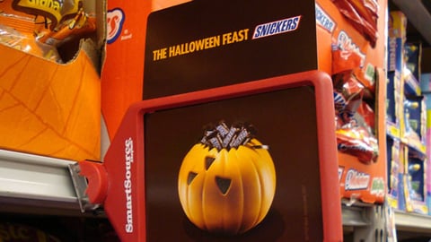 Snickers Halloween Shelf Talker
