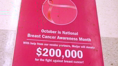 Meijer Breast Cancer Awareness Floor Cling