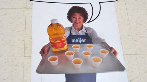 Meijer Apple Juice Floor Cling