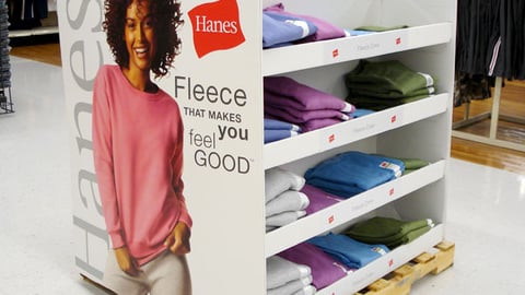 Hanes Fleece Pallet Display