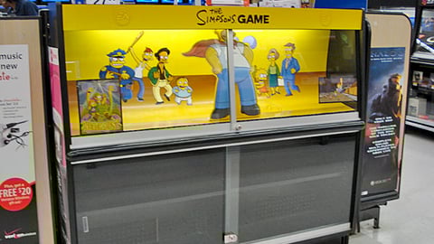 Wal-Mart 'The Simpsons Game' Endcap Case 