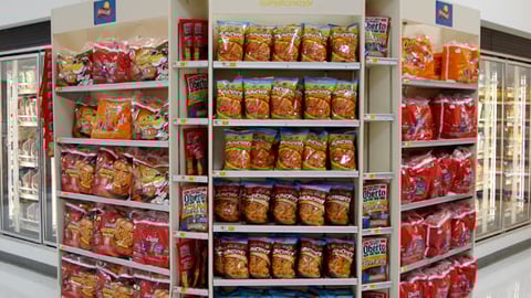 Wal-Mart/Frito-Lay Cornered Shelf Units