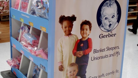 Gerber Sleepwear Recycled Pallet Display