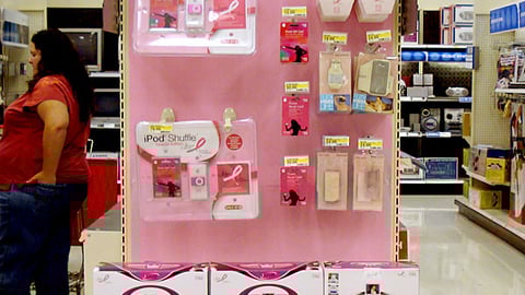 Pink-Edition iPod Accessories Endcap