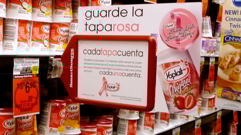 Yoplait 'Tapa Rosa' Shelf Talker
