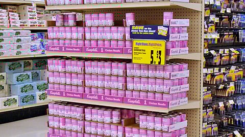 Campbell's Pink Can Endcap