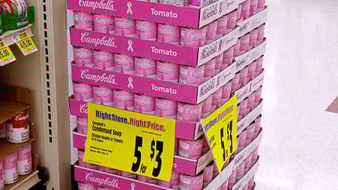Campbell's Pink Can Case Stack