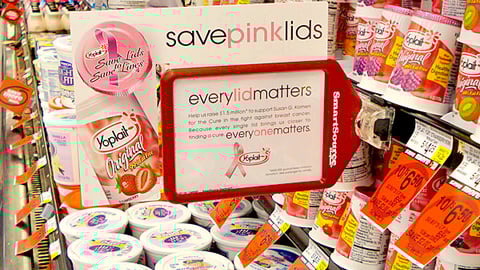 Yoplait 'Save Lids' Shelf Talker