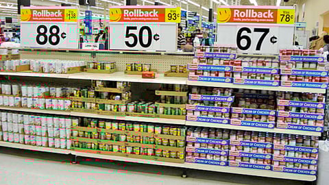 Wal-Mart 'Green Bean Casserole' Ingredients Merchandising