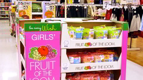 Fruit of the Loom Wal-Mart Holiday Pallet