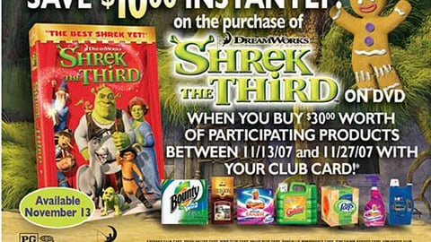 Safeway 'Shrek' DVD Savings Feature
