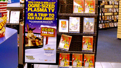 Blockbuster 'Shrek' 'Ogre the Top' Display Rack